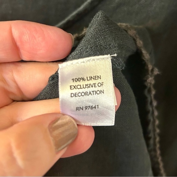 J. Jill Love Linen High Low Black Dress - Picture 5 of 8